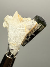 Load image into Gallery viewer, Dark Green Stak Nala Tourmaline and Cleavelandite – Haramosh Mountains, Pakistan | Thumbnail Specimen

