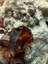 Load image into Gallery viewer, High-Grade Naturally Faceted Red Spessartine Garnet on Matrix — Skardu, Pakistan
