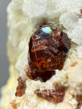Load image into Gallery viewer, High-Grade Naturally Faceted Red Spessartine Garnet on Matrix — Skardu, Pakistan
