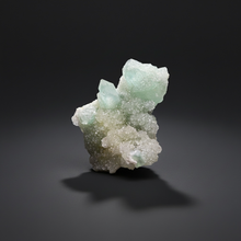 Load image into Gallery viewer, Luminous Mint Apophyllite with Glittering Druzy Sugar Quartz – India
