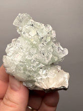 Load image into Gallery viewer, Gemmy Mine Green Radial Apophyllite on White Stilbite &amp; Apophyllite | Deccan Traps, Maharashtra, India
