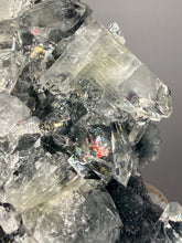 Load image into Gallery viewer, High-Grade Green Apophyllite with Pink Stilbite on Black Chalcedony – Deccan Traps, India
