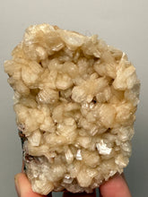 Load image into Gallery viewer, Shiny Pearl Stilbite on Druzy Red Heulandite – High-Grade Collector Mineral Specimen from India
