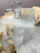 Load image into Gallery viewer, Premium Aquamarine with Mica on Matrix  Collector Mineral Specimen – Nagar Valley, Pakistan
