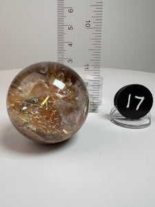 Garden Quartz Golden Rutile and/or Cubic Golden Pyrite Sphere • High Grade • RARE