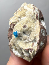 Load image into Gallery viewer, Rare Electric Blue Cavansite on Druzy Matrix – Collector Mineral Specimen | India
