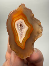 Load image into Gallery viewer, Polished Malawi Agate Half – High-Grade African Banded Agate Display Specimen
