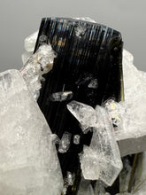 Load image into Gallery viewer, Blue Cap on Dark Green Stak Nala Tourmaline on Cleavelandite on Matrix – Haramosh Mountains, Pakistan
