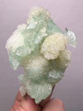 Load image into Gallery viewer, Luminous Mint Apophyllite with Glittering Druzy Sugar Quartz – India
