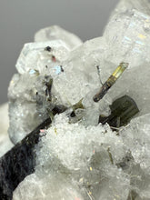 Load image into Gallery viewer, Dark Green Cap Stak Nala Tourmaline on Cleavelandite Matrix – Haramosh Mountains, Pakistan
