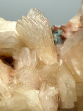 Load image into Gallery viewer, Shiny Peach Stilbite on Druzy Red Heulandite – High-Grade Collector Mineral Specimen from India
