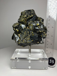 Cubic Galena, Sphalerite-Marmatite & Octahedral Golden Chalcopyrite from Bulgaria • Rare High Grade • Mineral Collector’s Specimen Showpiece