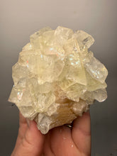 Load image into Gallery viewer, High-Grade Light Green Apophyllite on Pink Stilbite Zeolite | Indian Collector Mineral Specimen
