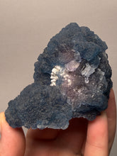 Load image into Gallery viewer, Superb Purple Phantom “Blueberry” Fluorite on Candle Quartz | Huanggang Liang, Inner Mongolia, China

