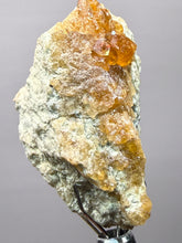 Load image into Gallery viewer, Hessonite Garnet Cluster on Matrix – Natural Collector Specimen from Pakistan | High-Grade Orange-Red Garnet Crystals
