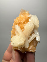Load image into Gallery viewer, Orange Heulandite and Cream Stilbite Zeolite Cluster – India (Collector Mineral Specimen)
