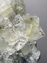 Load image into Gallery viewer, High-Grade Green Apophyllite on Black Chalcedony – Deccan Traps, Maharashtra, India (Collector Cabinet Specimen)
