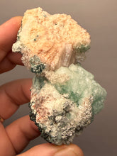 Load image into Gallery viewer, High-Grade Gemmy Green Apophyllite on White Stilbite  | Deccan Traps, Maharashtra, India
