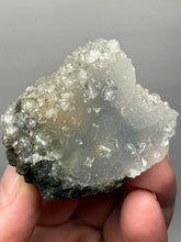 Load image into Gallery viewer, Druzy Chalcedony Stalactite with Druzy Clear Apophyllite &amp; Optical Calcite | Maharashtra, India
