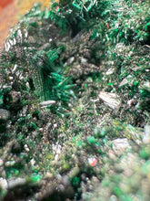 Load image into Gallery viewer, Brochantite Collector Mineral Specimen – Vivid Green Copper Crystals from Morocco
