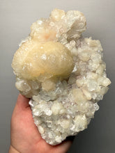 Load image into Gallery viewer, BIG Pearl &amp; Pink Stilbite Flower Crystals w Clear Apophyllite | Maharashtra, India | Collector Display Specimen
