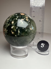 Load image into Gallery viewer, Pink Blossom Green Smoky Garden Quartz Sphere from Madagascar
