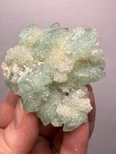 Load image into Gallery viewer, Luminous Mint Apophyllite with Glittering Druzy Sugar Quartz – India
