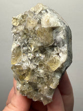 Load image into Gallery viewer, Yellow Fluorite on Quartz – Bull Vein | Lady Annabella Mine, Eastgate, Weardale, County Durham, England
