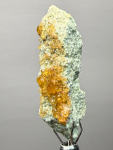 Load image into Gallery viewer, Hessonite Garnet Cluster on Matrix – Natural Collector Specimen from Pakistan | High-Grade Orange-Red Garnet Crystals
