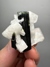 Load image into Gallery viewer, Dark Green CapStak Nala Tourmaline on Cleavelandite Matrix – Haramosh Mountains, Pakistan
