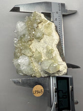 Load image into Gallery viewer, High-Grade Gemmy Green Apophyllite on White Stilbite  | Deccan Traps, Maharashtra, India
