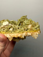 Load image into Gallery viewer, High-Grade Green Heulandite on Peach Stilbite Crystal Cluster | Deccan Traps, Maharashtra, India | Collector Mineral Specimen
