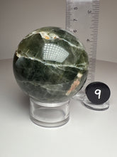 Load image into Gallery viewer, Pink Blossom Green Smoky Garden Quartz Sphere from Madagascar
