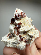 Load image into Gallery viewer, High-Grade Naturally Faceted Red Spessartine Garnet on Matrix — Skardu, Pakistan
