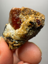 Load image into Gallery viewer, Naturally Faceted Zircon Crystal on Pegmatite–Biotite Matrix • Pakistan Mineral Specimen
