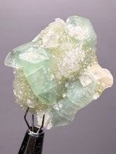 Load image into Gallery viewer, Luminous Mint Apophyllite with Glittering Druzy Sugar Quartz – India
