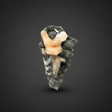 Load image into Gallery viewer, Pink Stilbite Druzy on Botryoidal Black Chalcedony | India | High-Grade Mineral Collector Specimen
