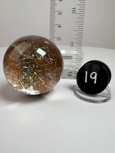 Garden Quartz Golden Rutile and/or Cubic Golden Pyrite Sphere • High Grade • RARE