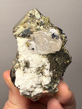 Load image into Gallery viewer, New Find: Huanzala Mine Peru Sphalerite + Chalcopyrite + Apatite + Calcite + Quartz | Collector Display Specimen
