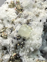 Load image into Gallery viewer, 2” New Find: Huanzala Mine Peru Sphalerite + Chalcopyrite + Apatite + Calcite + Quartz | Collector Display Specimen
