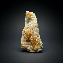 Load image into Gallery viewer, Hessonite Garnet Cluster on Matrix – Natural Collector Specimen from Pakistan | High-Grade Orange-Red Garnet Crystals
