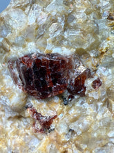 Load image into Gallery viewer, Naturally Faceted Zircon Crystal on Pegmatite–Quartz  and Biotite Matrix • Pakistan Mineral Specimen

