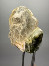 Load image into Gallery viewer, Dark Green Cap Stak Nala Tourmaline and Cleavelandite – Haramosh Mountains, Pakistan | Thumbnail Specimen
