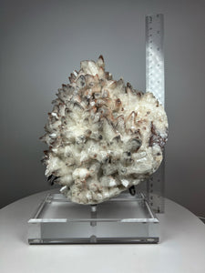 Dragon Scale Calcite with Phantom Silver & Pink Inclusions • High Grade • Mineral Collector’s Specimen Showpiece