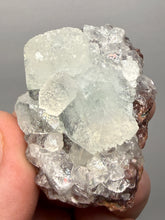Load image into Gallery viewer, Lustrous Apophyllite over Red Heulandite (Zeolite Pocket) — Deccan Traps, Maharashtra, India
