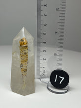 Load image into Gallery viewer, Dendrite Manganese Included Iron Oxide Quartz (Golden Healer) Obelisk Tower • RARE
