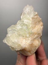Load image into Gallery viewer, High-Grade Light Green Apophyllite on Pink Stilbite Zeolite | Indian Collector Mineral Specimen
