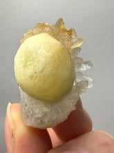 Load image into Gallery viewer, Rare Botryoidal Yellow Fluorite on Quartz Matrix  Collector Mineral Specimen – Maharashtra, India
