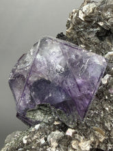 Load image into Gallery viewer, Fluorite Cluster with Mica &amp; Chalcopyrite | Cabinet Specimen | Yaogangxian Mine, Chenzhou, Hunan Province, China
