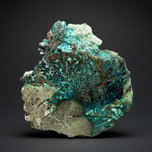 Load image into Gallery viewer, 4” Polished Native Copper in Chrysocolla — Display Specimen (Indonesia)

